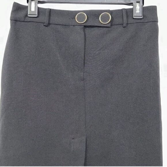 Zara Black Midi Front Slit Skirt(Size Small) - Picture 6 of 9